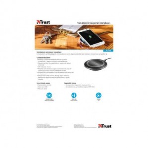 Caricabatterie wireless per smartphone TRUST Yudo nero 21310