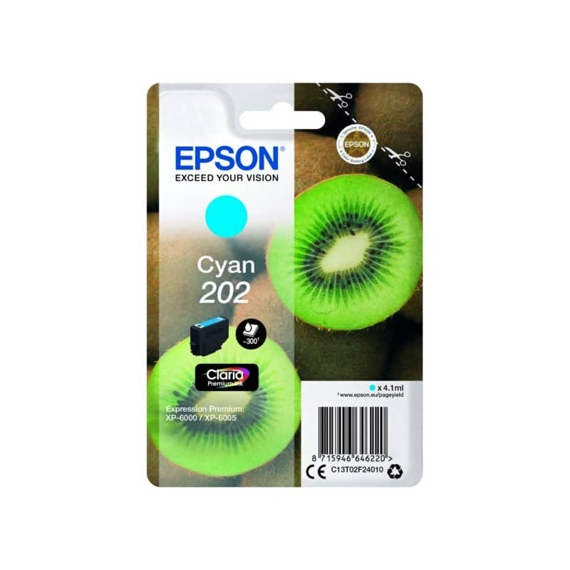 Cartuccia inkjet Kiwi 202 Epson ciano C13T02F24010