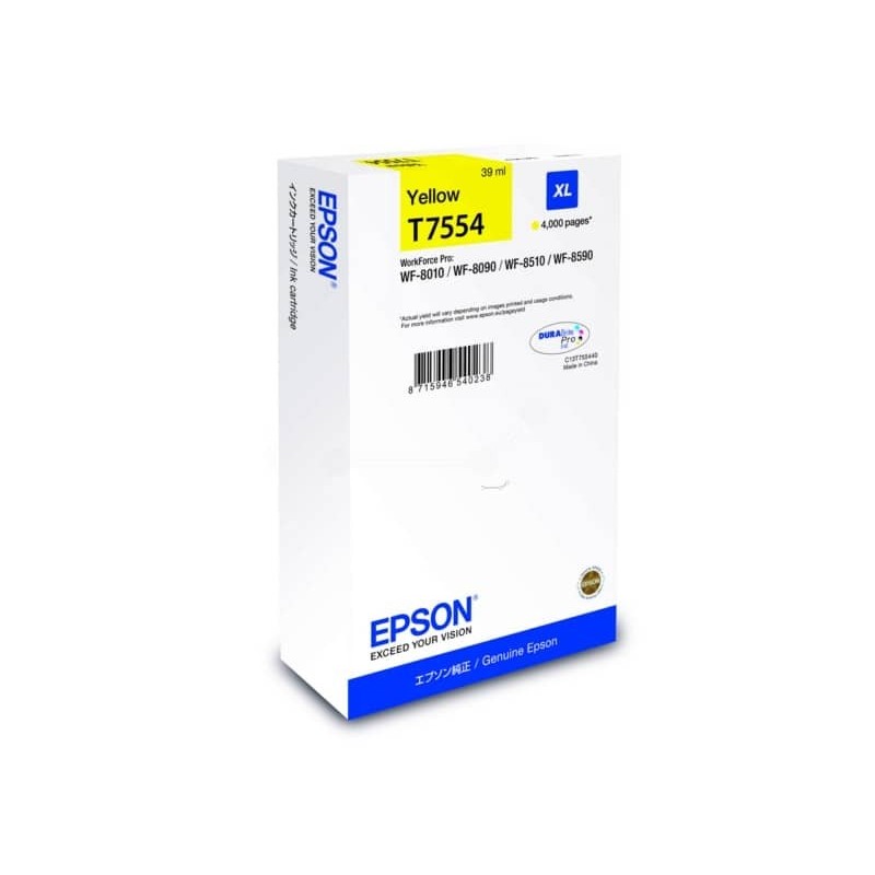 Cartuccia inkjet altissima resa T7554XL Epson giallo C13T755440_310509