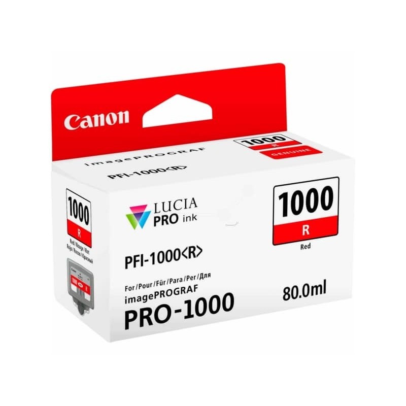 Cartuccia inkjet PFI-1000R Canon rosso 0554C001_947666