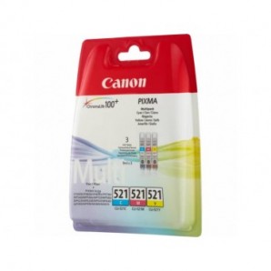 serbatoi inchiostro blister CLI-521 Canon ciano+magenta+giallo Conf. 3 - 2934B010_877680