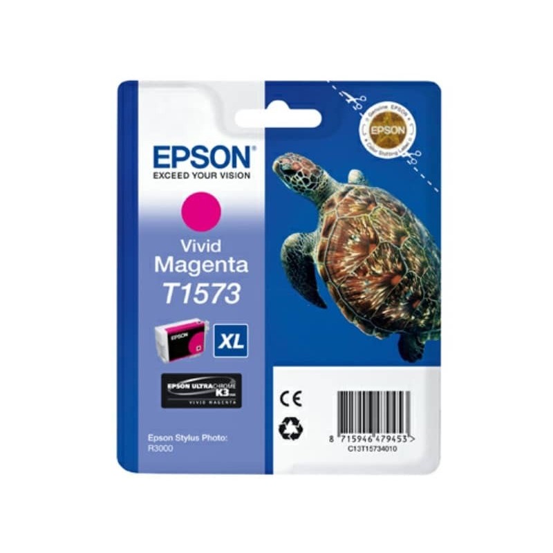 Cartuccia inkjet alta capacità ink pigmentato blister RS T1573 Epson magenta vivido - C13T15734010_492764