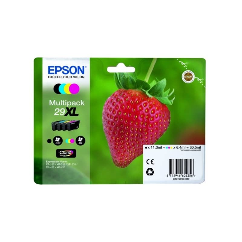 cartucce inkjet alta capacità Fragola T29XL Epson nero+ciano+magenta+giallo Multipack - C13T29964012_409432