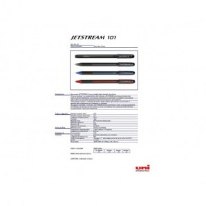 Penna roller Uni Jetstream 101 - 1 mm nero M SX101/1 N_335664