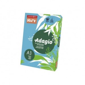Carta colorata A3 INTERNATIONAL PAPER Rey Adagio 160 g/m² blu risma da 250 fogli - ADAGI160X501