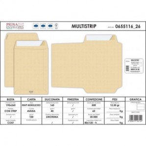 Buste a sacco Pigna Envelopes Multi Strip 19x26 cm Conf. 500 pezzi - 0655116_270142