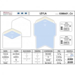 Buste senza finestra Pigna Envelopes Leyla 70 g/m² 114x162 mm bianco conf. 500 - 0388601_109020