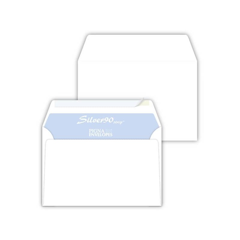 Buste senza finestra Pigna Envelopes Silver90 90 g/m² 120x180 mm bianco conf. 500 - 0097685_139530