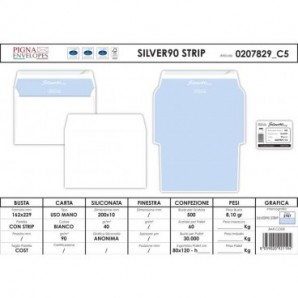 Buste senza finestra Pigna Envelopes Silver90 90 g/m² 162x229 mm bianco conf. 500 - 0207829_374499