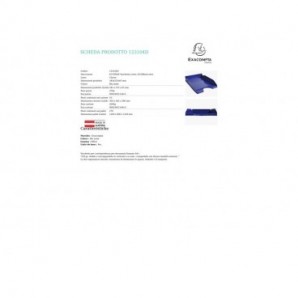 Vaschetta portacorrispondenza Exacompta ECOTRAY Office plastica A4+ blu notte 123104D