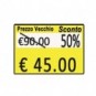 Rotolo da 600 etichette Printex prezzo/sconto 26x19 mm giallo remov. conf. 10 rotoli - B10/2619/CRGSTS