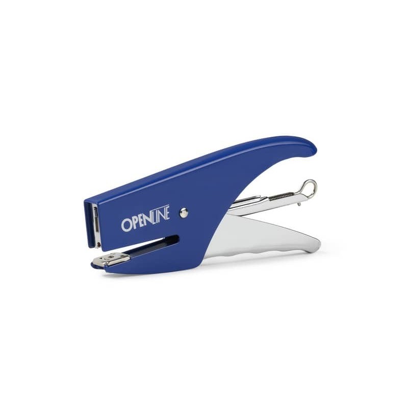 Cucitrice manuale a pinza OPENLINE passo 6 max 18 ff blu 0185B