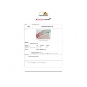 Cartelline semplici EURO-CART Cartoncino Manilla 25x35 cm gr. 190 rosa conf. da 100 pezzi - CM01RS