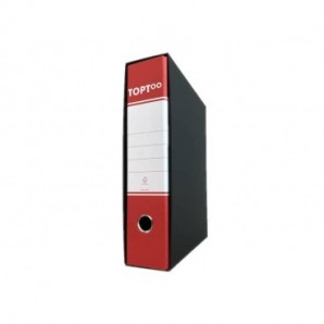 Registratore commerciale TOPToo con custodia dorso 8 cm rosso 23x30 cm - RMU8RO