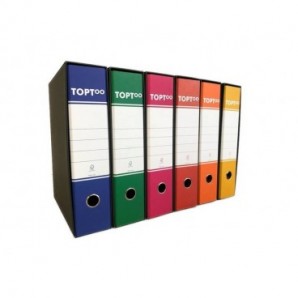 Registratore commerciale TOPToo con custodia dorso 8 cm magenta 23x30 cm - RMU8MG