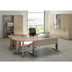 Angolo 90Ã‚Â° fra scrivanie Artexport Presto 80x80 cm rovere/grigio alluminio 313/C