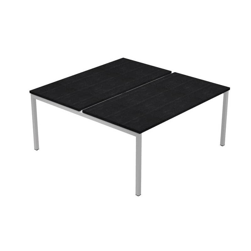 Scrivania Bench senza divisorio Artexport Presto VenerePlus 140x164x72cm nero frass. - 662B / NOPAR/8