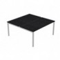 Scrivania Bench senza divisorio Artexport Presto VenerePlus 140x164x72cm nero frass. - 662B / NOPAR/8