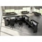 Reception Artexport Musa 76x76x117 angolare nero ven. frassino-bianco 2824-COR-83