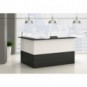 Reception Artexport Musa 76x76x117 angolare nero ven. frassino-bianco 2824-COR-83