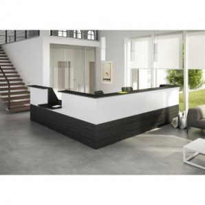 Reception Artexport Musa 120x76x117 cm nero ven. frassino-bianco 2824-B12-83