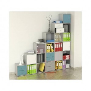 Libreria componibile Artexport Maxicolor - Set 2 cassetti Grigio alluminio 2C-MaxC-5