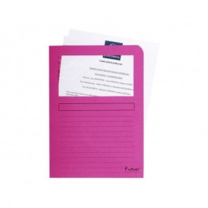 Cartelline con finestra Exacompta Forever® A4 cartoncino 120 g/m² fucsia conf. da 100 - 50108E