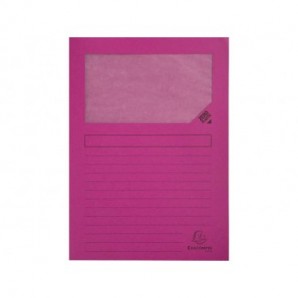 Cartelline con finestra Exacompta Forever® A4 cartoncino 120 g/m² fucsia conf. da 100 - 50108E