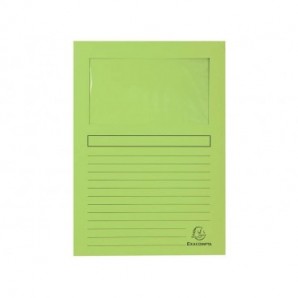 Cartelline con finestra Exacompta Forever® A4 cartoncino 120 g/m² verde chiaro conf. da 100 - 50107E