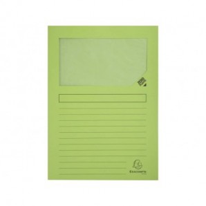 Cartelline con finestra Exacompta Forever® A4 cartoncino 120 g/m² verde chiaro conf. da 100 - 50107E