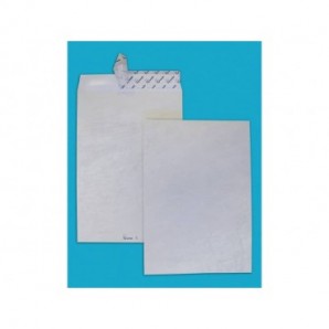 Buste a sacco con strip e 3 soffietti Tyvek Postyvek 55 g/m² bianco 22,9x32,4 cm - 0756