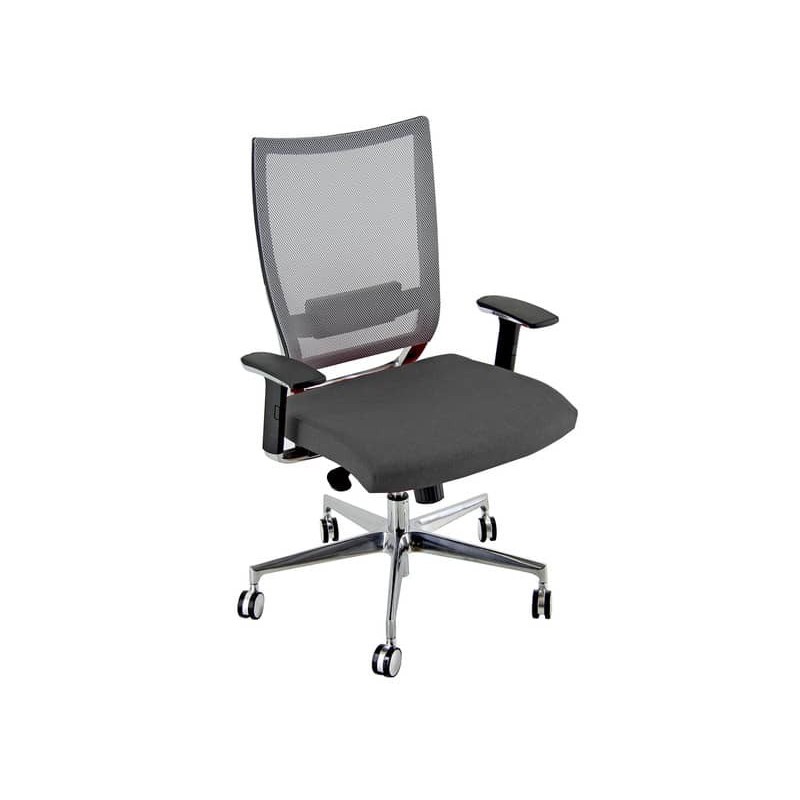 Sedia girevole Semidirezionale Ergonomica con schienale in rete Unisit grigio - COT/PT_156992