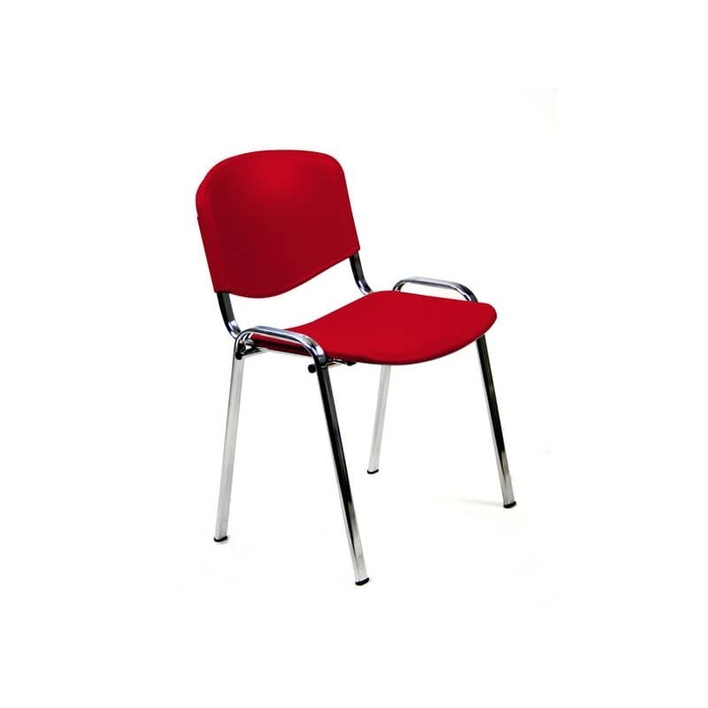 Sedia a 4 gambe CollettivitÃƒÂ  Schienale fisso Unisit rosso D5PC/2/RO_157235