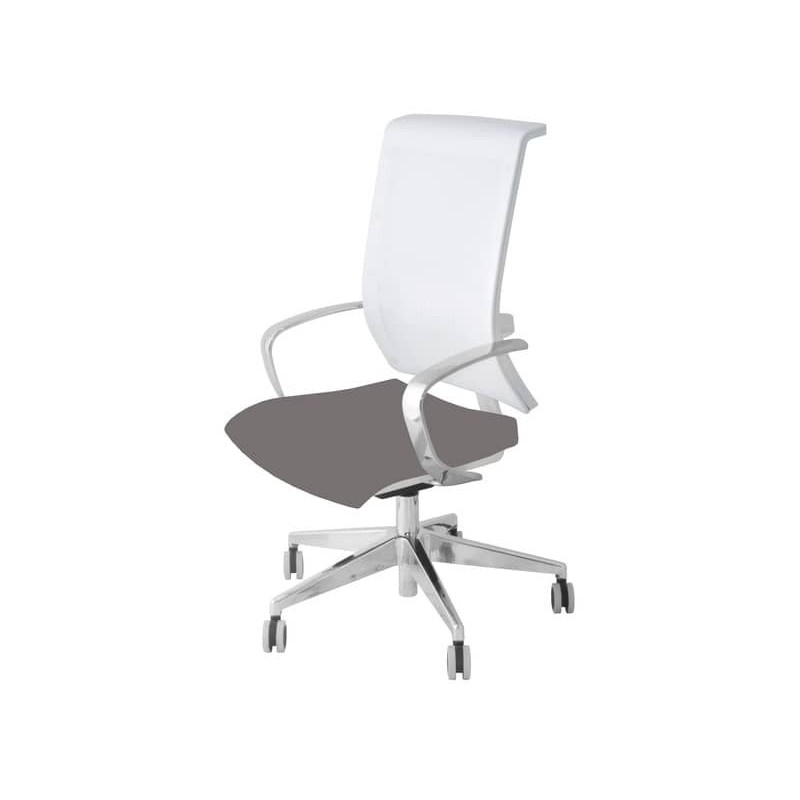 Sedia girevole Semidirezionale Unisit Ergonomica con schienale in rete grigio GTJB/KG_157457