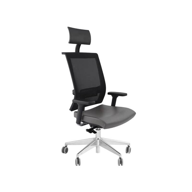 Sedia girevole Semidirezionale Unisit Ergonomica con schienale in rete grigio GTPG/PT_157529