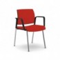 Sedia interlocutore Semidirezionale Ergonomica Unisit Schienale fisso rosso KI4GNBR/IR_157791