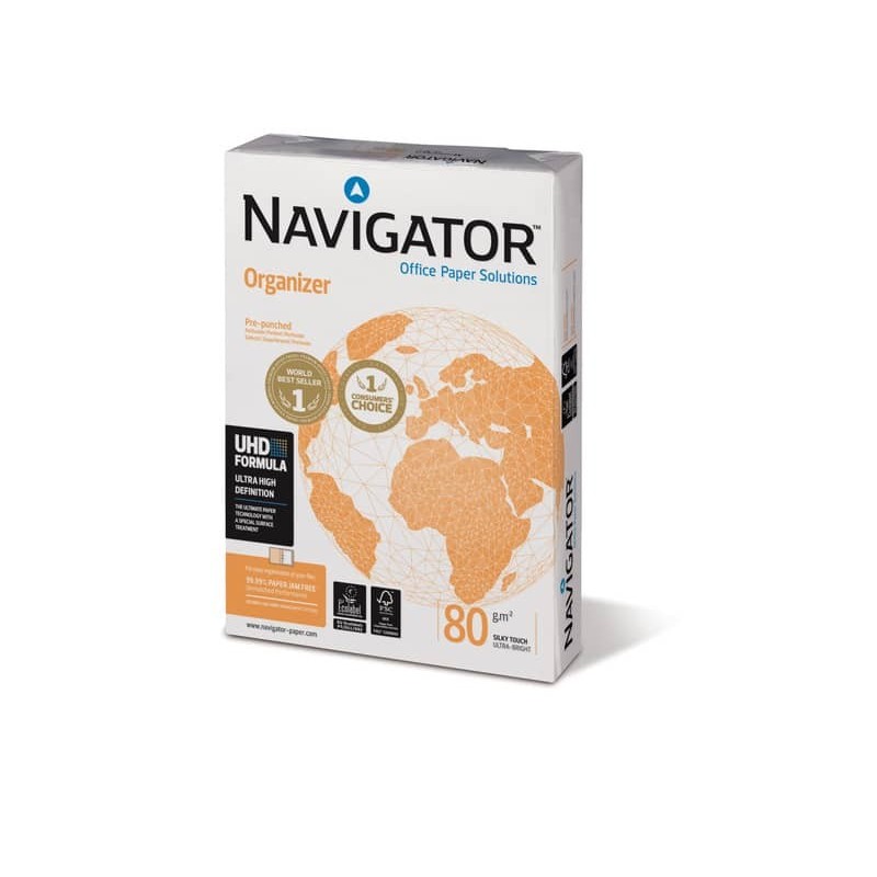 Carta A4 per archiviazione Navigator Organizer 4 fori risma da 500 fogli - NOR0800162