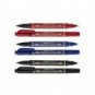 Marcatore permanente doppia punta Pentel Twin Tip tratti F-M blu N75W-CE