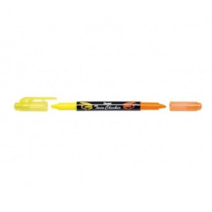Evidenziatore Pentel Twin Checker a doppia punta 1-3 mm giallo-arancio - SLW8-GF