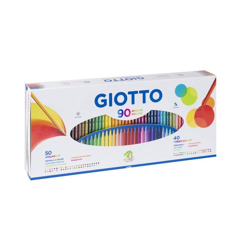 Matite colorate Stilnovo + pennarelli Turbo Color GIOTTO assortiti Conf. 90  pezzi - 25750000