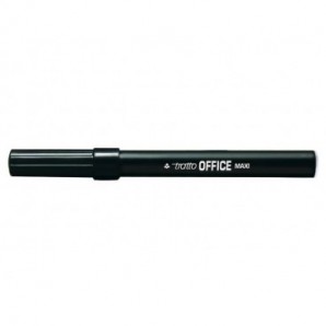 Marcatori punta in fibra TRATTO Office punta conica 2 mm nero Conf. 12 pezzi - 731603