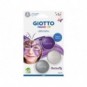 Tris ombretti cosmetici Giotto Make Up viola metallizzato, bianco metallizzato, argento - cf 3 pz - 475800