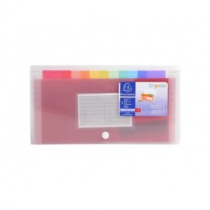 Classificatore Crystal Colours 14x26 cm - 7 scomparti - cristallo 55398E