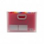 Classificatore valigetta Crystal Colours cristallo 24 scomparti 33x23,5x25cm con maniglia - 55198E