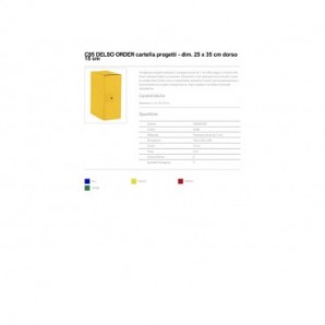 Cartelle portaprogetti Esselte C95 DELSO ORDER dorso 15 cm presspan lucido giallo 25x35 cm - 390395090