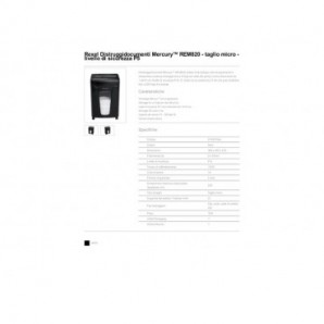 Distruggidocumenti Rexel Mercury™ REM820 nero livello di sicurezza P-5 2104010EU