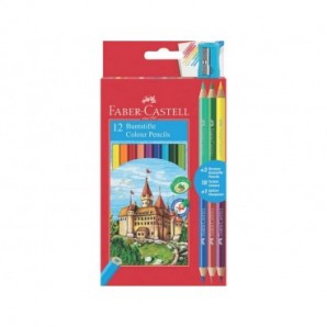Schoolpack Giotto pastelli tondi mina 3,3 mm laccati 24 colori assortiti  Green
