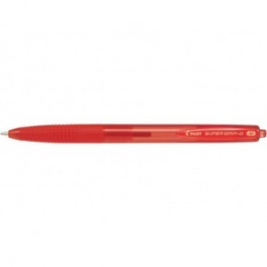 Penna a sfera a scatto Pilot Super Grip G punta M rosso 1616