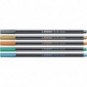 Pennarelli Stabilo Pen 68 metallic 1 mm blu metallizzato - 68/841