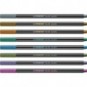 Pennarelli Stabilo Pen 68 metallic 1 mm blu metallizzato - 68/841